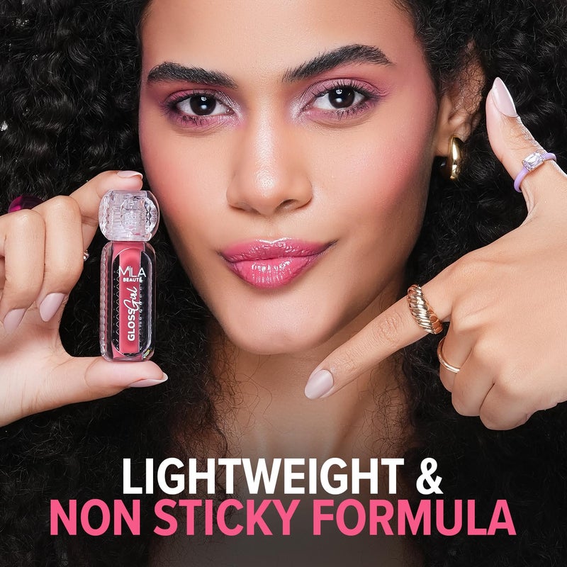 Mila Beaute Gloss Girl Lip Gloss|Enriched With Mango Seed Butter & Hyaluronic Acid |Light Weight & Non-Sticky Formula|Gives Fuller-Lip Effect & Extra Hydration | High Shine Finish-My Choice, 2.8 Ml - Image 4