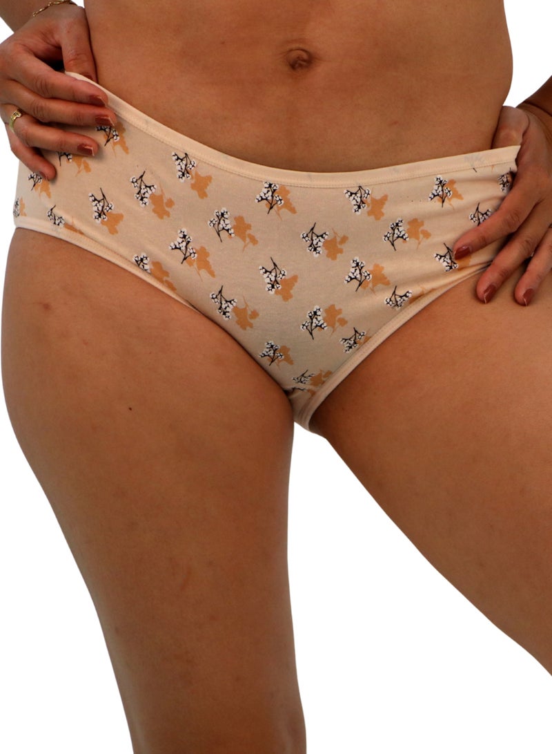 JOANNA JOANNA 123082 Women's Two Tone Floral Design Mid Rise 3-Pack Panties, Multicolor  - Image 2