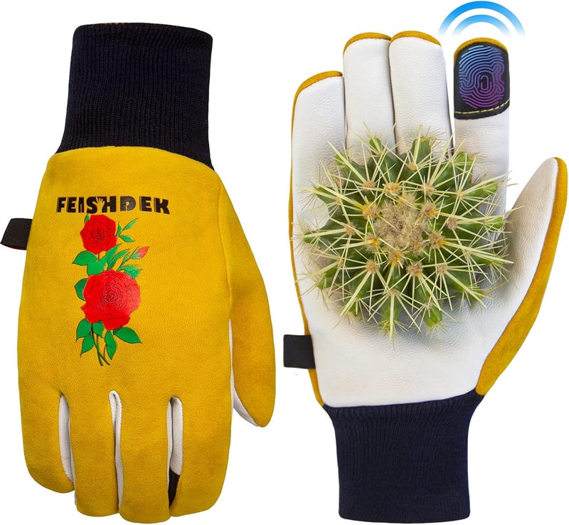 FEISHDEK Store Cactus Gloves Soft Deerskin Women Gardening Glove Thorn Proof for Cacti Handling - Image 1