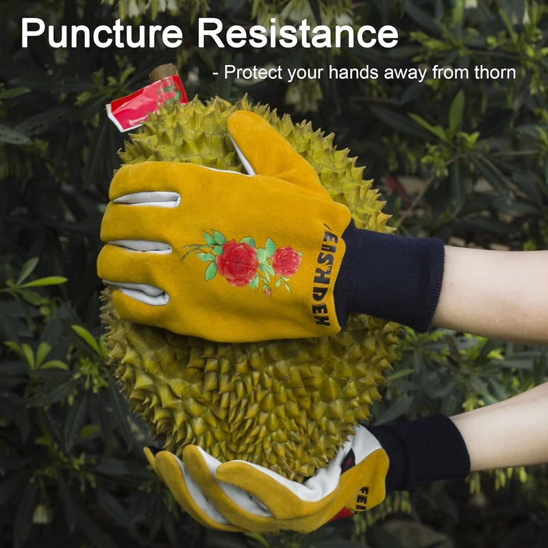 FEISHDEK Store Cactus Gloves Soft Deerskin Women Gardening Glove Thorn Proof for Cacti Handling - Image 3