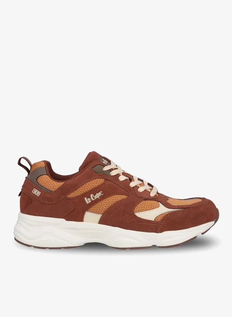 لي كوبر Men Textured Lace-Up Ankle Sneakers