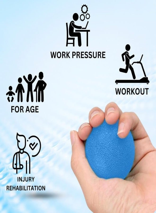 VDNSI Physical Therapy Hand Exercise Balls, Stress Relief Balls for Adults, Squeeze Balls Kits for Hand Finger Wrist Muscles, Hand Grip Strengthener Trainer, Finger Exerciser (1PCS, Multicolor) - Image 5