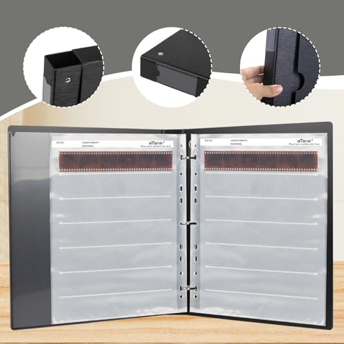 eTone Archival Storage Sheets 135 35mm Negative Page Preservers Sleeves with Film Album Ring Binder (50x135) - Image 5