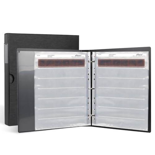 eTone Archival Storage Sheets 135 35mm Negative Page Preservers Sleeves with Film Album Ring Binder (50x135) - Image 1