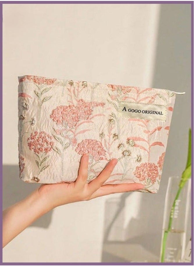 أغوغو_أوريجينال حقيبة مستحضرات التجميل باللون الوردي 26 * 19 * 15cm  - Image 1