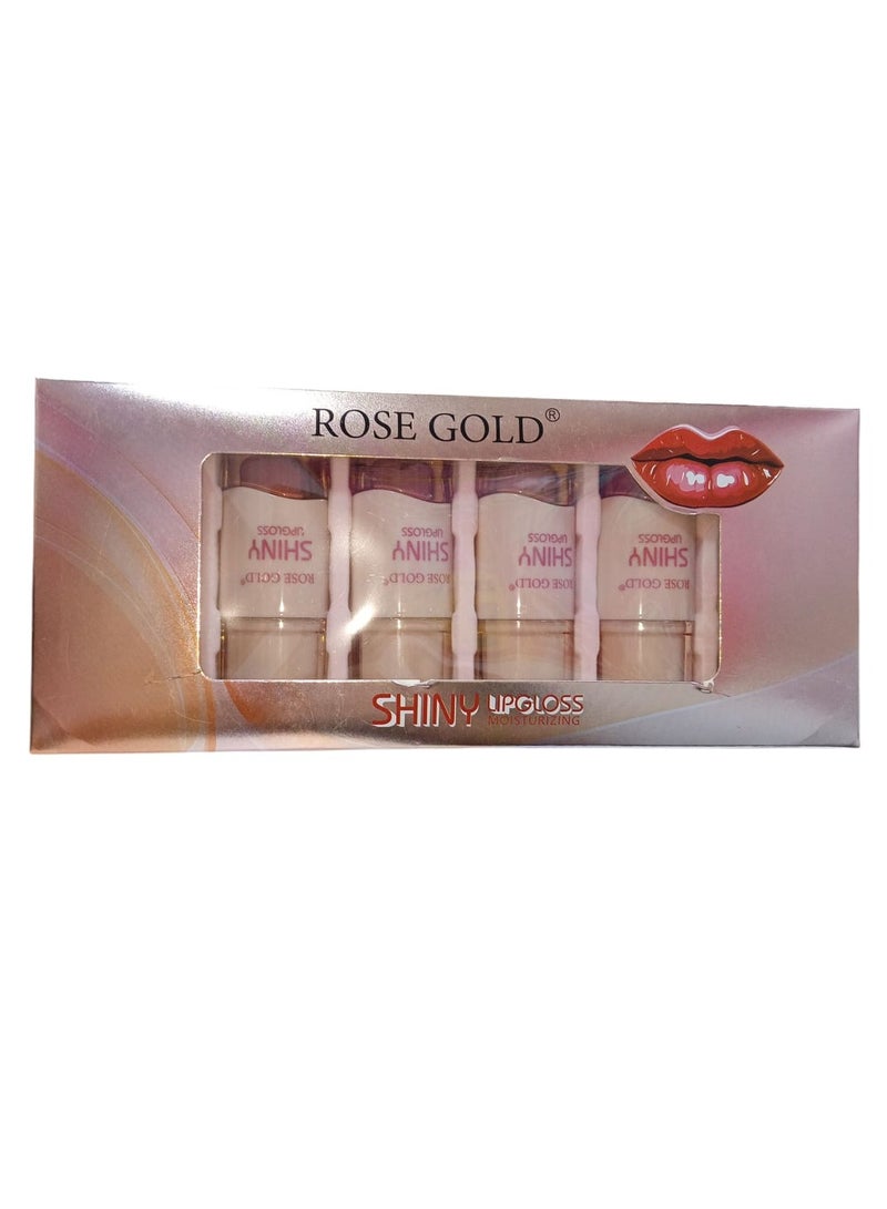 Rose Gold Rose Gold Lip Gloss Set – 6 Shiny & Moisturizing Shades - Image 2