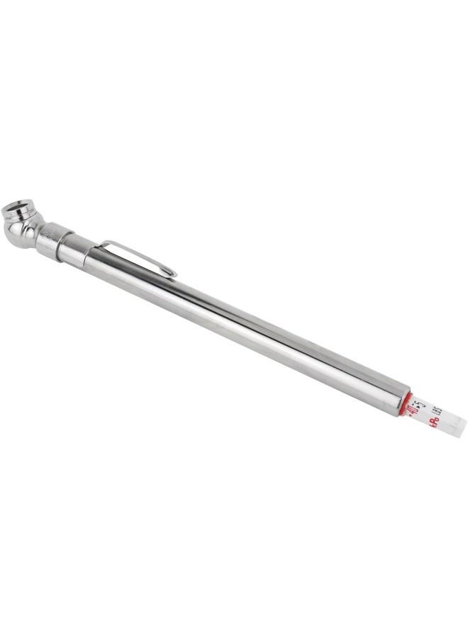 Milton S-921 Pencil Tire Pressure Gauge, Passenger Car, With Built-in Deflator Valve, Durable Plated Brass, Pressure Measured In PSI & kPa - Image 1