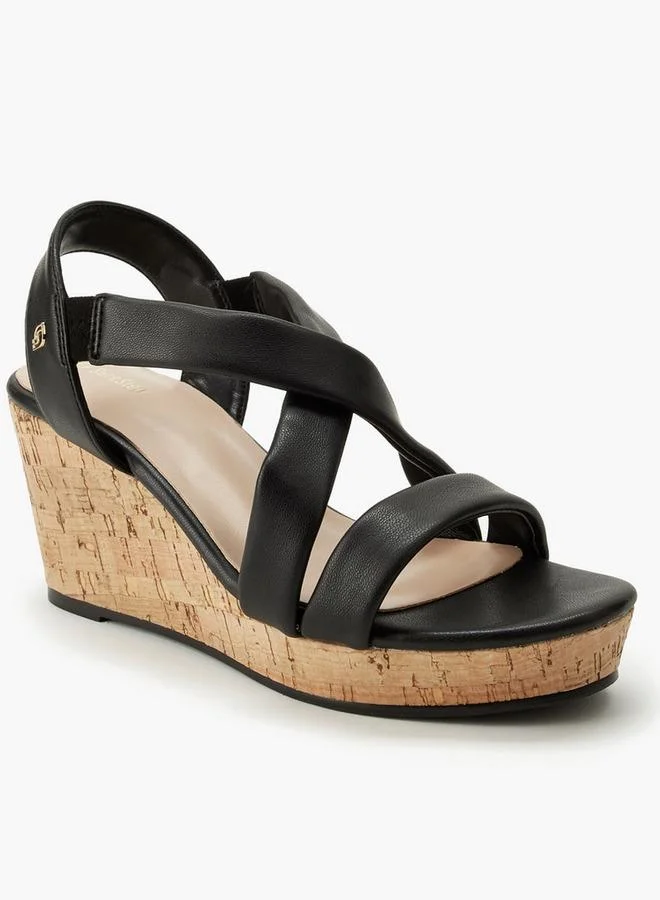 Surestep Women Cross Strap Wedge Heel Sandals