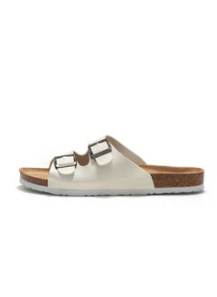SänHahn Casual Buckle Sandals Men's Beach Shoes Women's Cork Slippers White  - Image 3