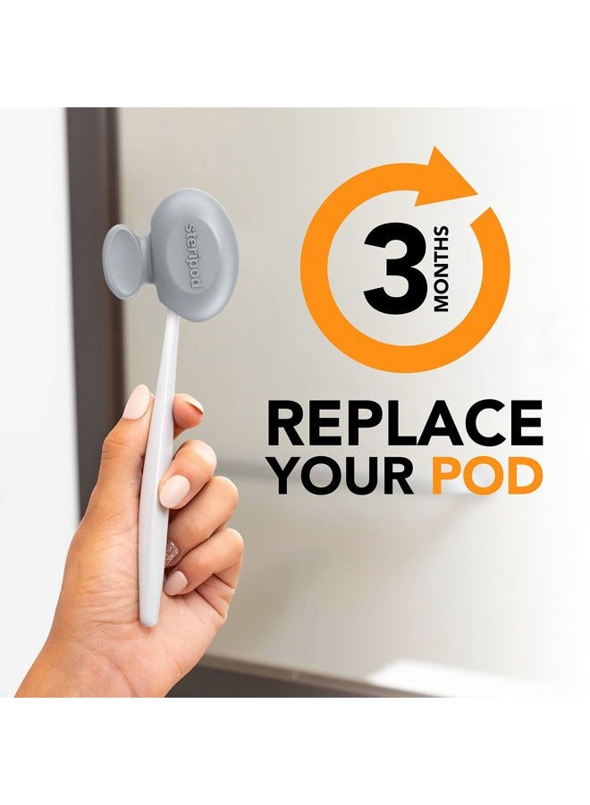 Steripod Clip-On Toothbrush Protector with Orange Essential Oils, Keeps Toothbrush Fresh and Clean, Fits Most Manual and Electric Toothbrushes,2 Count (Pack of 1) - Image 4