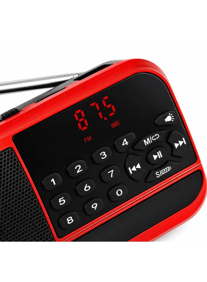 جوك راديو H798BT محمول يعمل بتقنية البلوتوث – راديو FM رقمي مع مشغل MP3 عبر USB وبطاقة TF، ومكبر صوت بلوتوث، ومدخل AUX (3.5 مم)، وبطارية ليثيوم قابلة لإعادة الشحن، وميزات البحث التلقائي وحفظ القنوات؛ مناسب للاستخدام المنزلي وأثناء السفر وفي الأماكن المفتوحة. - Image 5