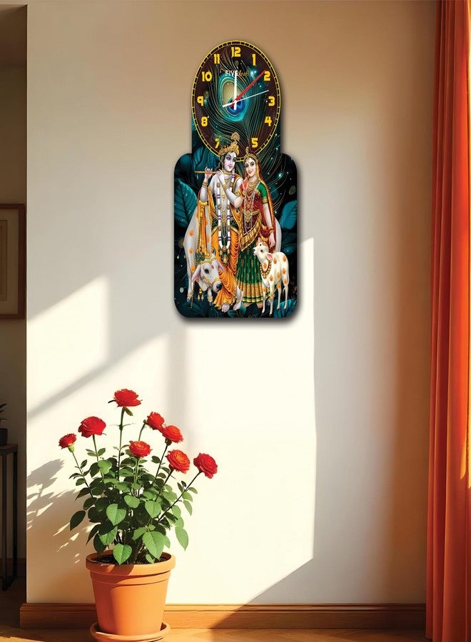 FIVE KRAFT Radha Krishna Wall Clock: A Beautiful Blend of Art and Time - Image 2