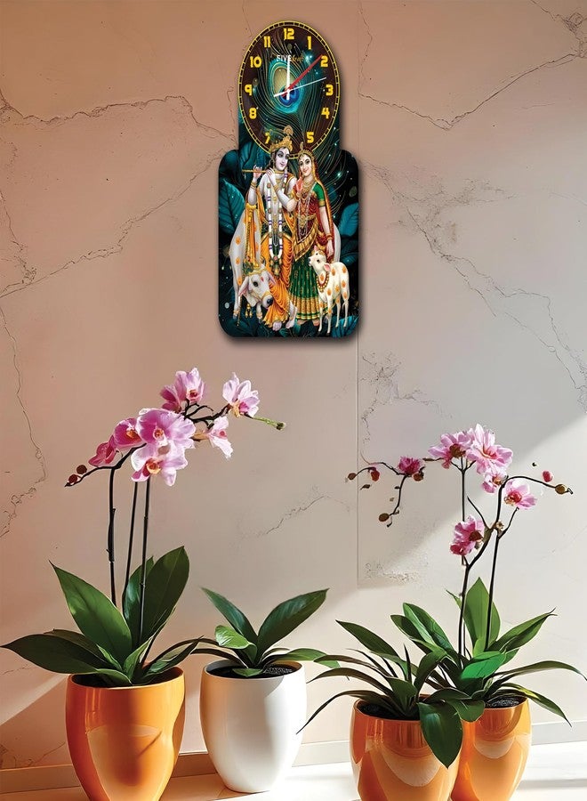 FIVE KRAFT Radha Krishna Wall Clock: A Beautiful Blend of Art and Time - Image 3