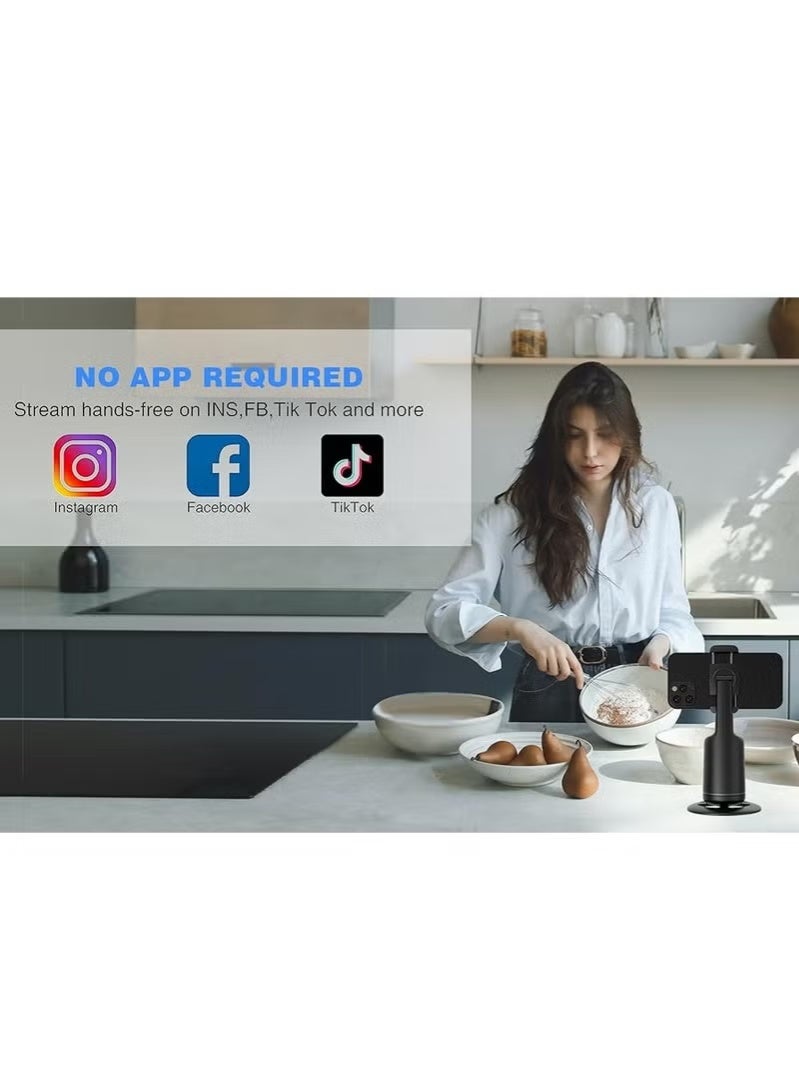 ZONBON P01 Auto Face Tracking Tripod,360° Rotation Body Phone Camera Mount Smart Shooting Holder with Remote Selfie Stick, No App, Gesture Control, for Vlog, Tiktok - Image 3