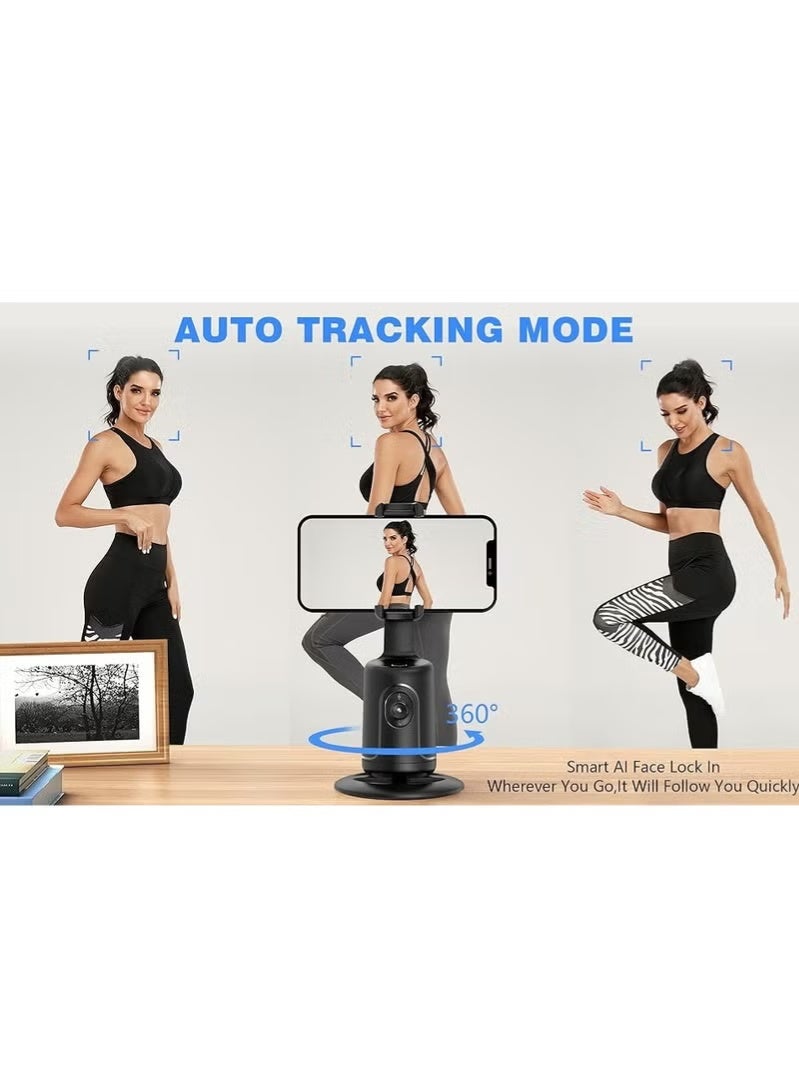 ZONBON P01 Auto Face Tracking Tripod,360° Rotation Body Phone Camera Mount Smart Shooting Holder with Remote Selfie Stick, No App, Gesture Control, for Vlog, Tiktok - Image 4
