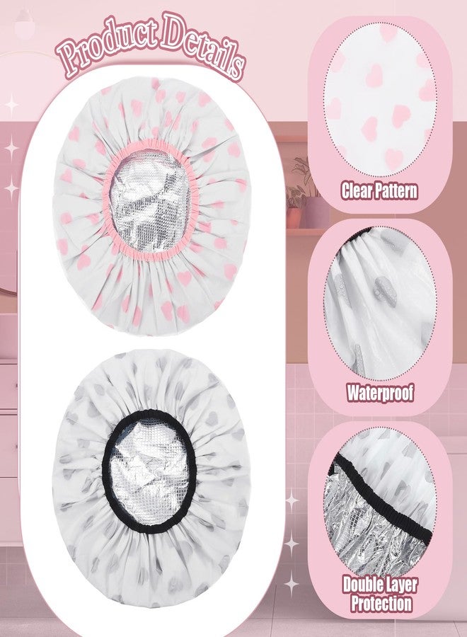 WSICSE 2 Pcs Deep Conditioning Hair Cap, Double Layer Heat Cap Steam Cap Processing Caps Shower Cap for Natural Hair Deep Conditioning - Image 3