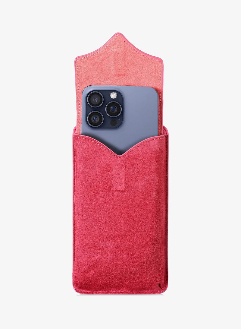 KANELLI Women's mobile case with dedicated card pocket from Kanelli, elegant design New Collection  AAY2308042-1-Fushia - Image 4