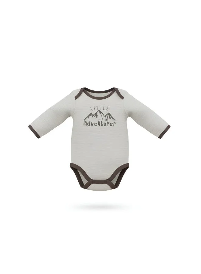 بمبىمىشى بودي سوت بأكمام طويلة بطبعة جبلية من بامبي ميتشي بسحاب وبيجامة - متعدد الألوان