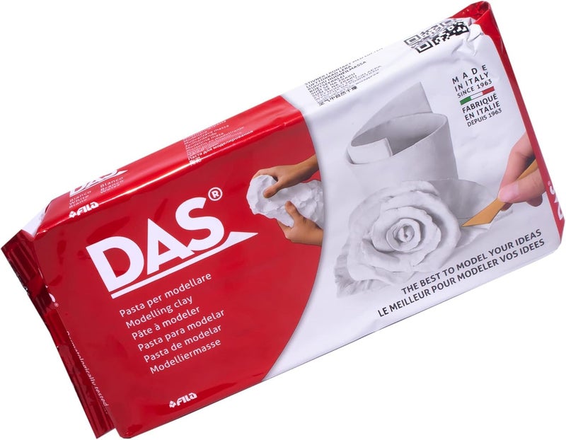 DAS Air-Hardening Modeling Clay, 2.2 Lb. Block, White Color (387500) - Image 1