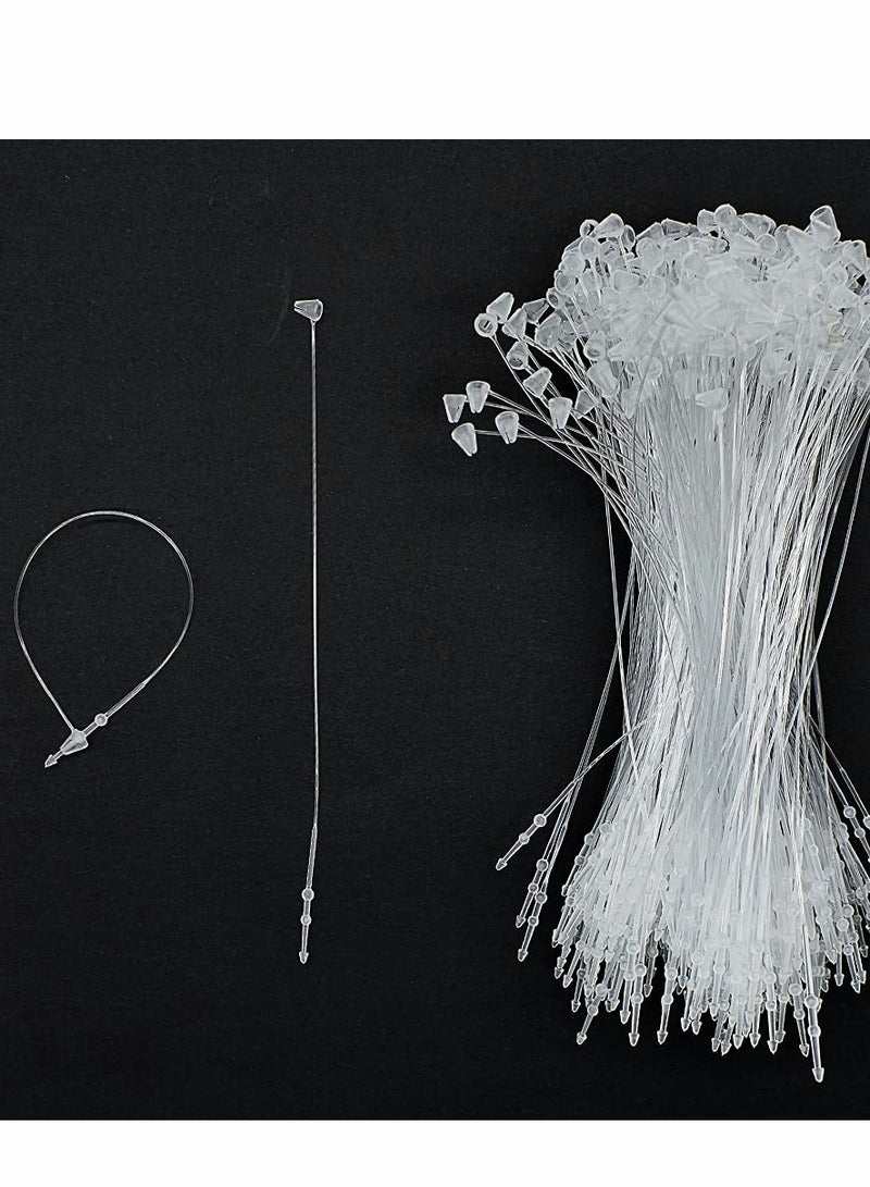 KASTWAVE 2000 Pcs 5 inch Plastic Fastener Clear Hang Tag Snap Lock Plastic Tag Fasteners Pin Security Loop for Retail Store Clothing Price Tag Pins - Image 1