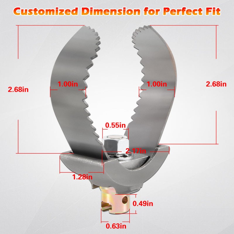 Bonbo 52822 T-232 3" Heavy-Duty C Cutter Cable Coupling Drain Cleaning Tool Fits for 3/8â€ & 5/8â€ Drum Including C-4 C-6 C-7 C-9 and All IW Cables, Compatible with K-400 K-3800 K-50 Ridgid Drum Machines - Image 2