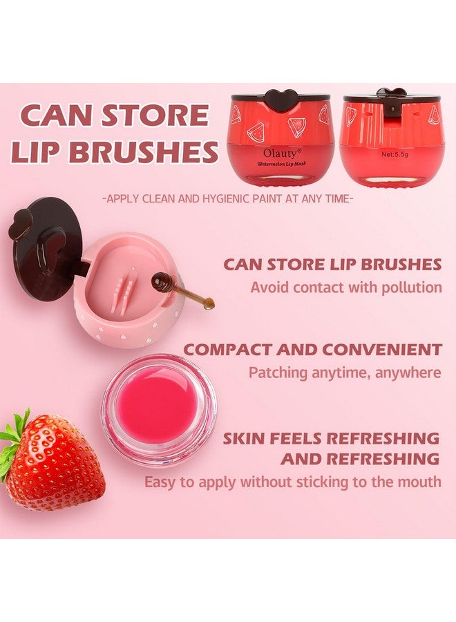 Eakroo 6 PCS Bee Lip Balm Honey Pot, Honey & Strawberry & Watermelon & Apple Lime & Cherry & Mint Lip Sleeping Mask Overnight, Bee Lip Balm Honey Pot Hydrating Prevention Dry and Cracked Lip Scrubs - Image 4