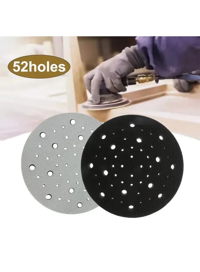 1pc 6 Inch 150mm Interface Pad 52 Holes Soft Sponge Cushion Backing Pad for Orbital Sanders - Image 2