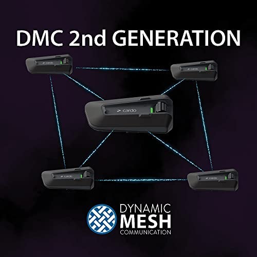 Cardo نظام الاتصال الداخلي لخوذة دراجة نارية كاردو باكتالك نيو، مقاوم للماء، الجيل الثاني من الشبكة - يتصل حتى 15 راكب، تشغيل صوتي طبيعي، مكبرات صوت عالية الدقة 40 مم - حزمة مزدوجة - Image 5