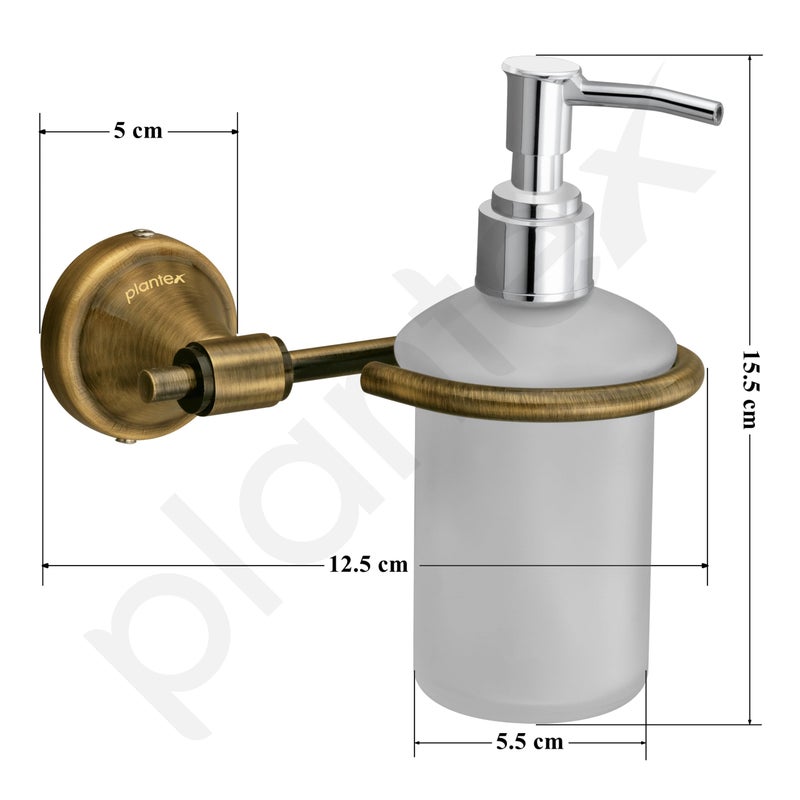 Plantex 304 Grade Stainless Steel Hand Wash Holder for Wash Basin Liquid Soap Dispenser/Bathroom Accessories - Niko (Antique) - Image 4