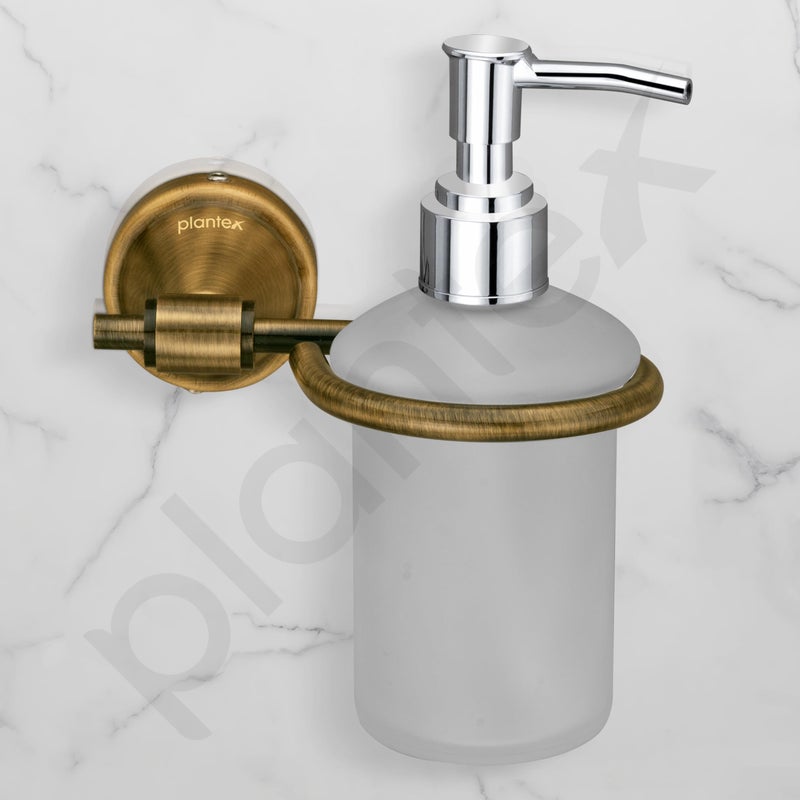 Plantex 304 Grade Stainless Steel Hand Wash Holder for Wash Basin Liquid Soap Dispenser/Bathroom Accessories - Niko (Antique) - Image 5