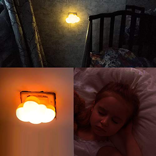 AUSAYE Sensor LED Night Light Plug-in Night Lights for Kids Adults, Cute Dream Lighting Wall Lamp Cloud NightLight for Bedroom Bathroom,Toilet,Stairs,Kitchen,Hallway Home Decor - Image 4