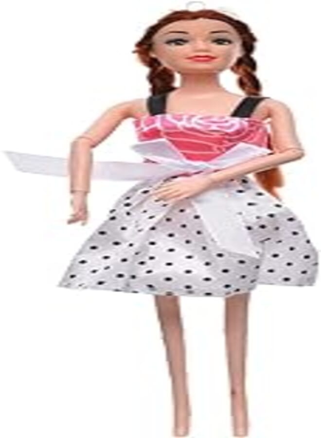 Girl welfare 176a2 set of 2 model dolls different sizes with spare colourful dresses - multi color