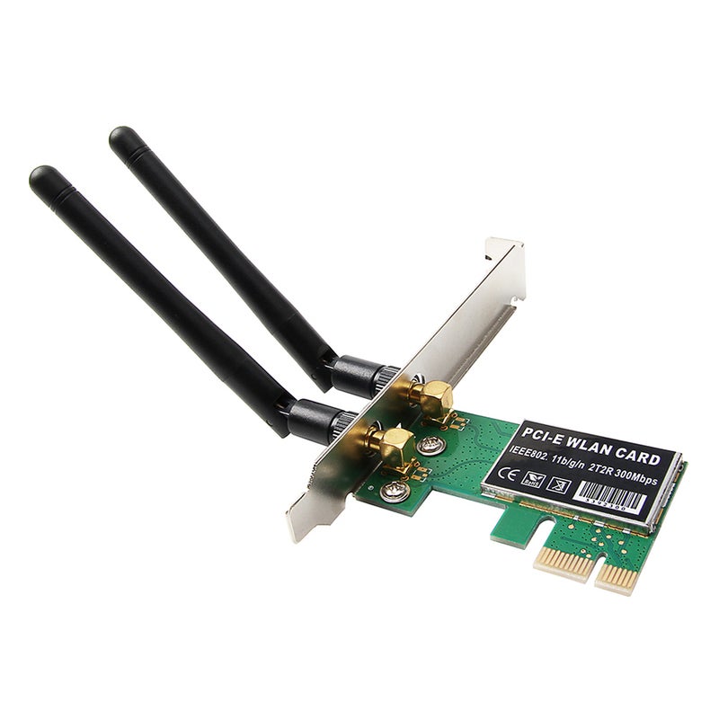 بطاقة شبكة لاسلكية PCI-E بسرعة 300 ميجابت/ثانية لحواسيطة سطح المكتب - بطاقة شبكة مضمنة - مستقبل وأرسال واي فاي - مستحسن إشارة الشبكة - Image 4
