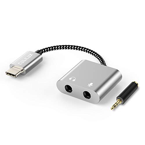 Cubilux USB C to TRS Microphone Headphone Splitter, Type C to 3.5mm Audio MIC Adapter Compatible with Google Pixel 8/7/6 Pro, Pixel 7a/6a, Pixel Fold, Pixel Tablet, Samsung S24/S23/S22/S21 Ultra More - Image 1