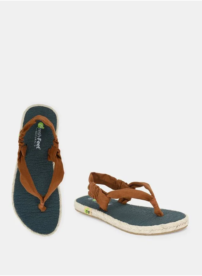 فريش فيت V Strap Slingback Flat Sandals