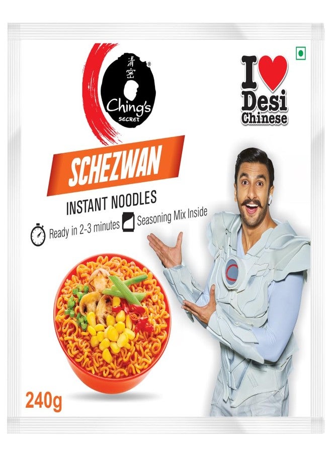 Ching's Ching’s Secret Schezwan Instant Noodles, Desi Chinese Noodles, Vegetarian, 240g - Image 1
