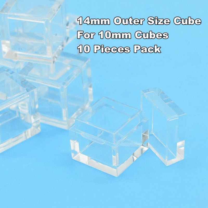 Magerial Acrylic Box Tray For Element Cubes Clear Case Periodic Table Bracket For Elements Collections Displays (1, For 10Mm Cube-10Pcs) - Image 2