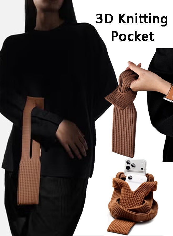 DAEVO Phone Pocket Holder and Mobile Phone Cover with 40 cm Shoulder Strap, 3D Knit Stretch Phone Pouch Crossbody Bag for iPhone and Samsung Galaxy, Soft Elastic Shock Absorbing Mini Phone Accessory - Image 2