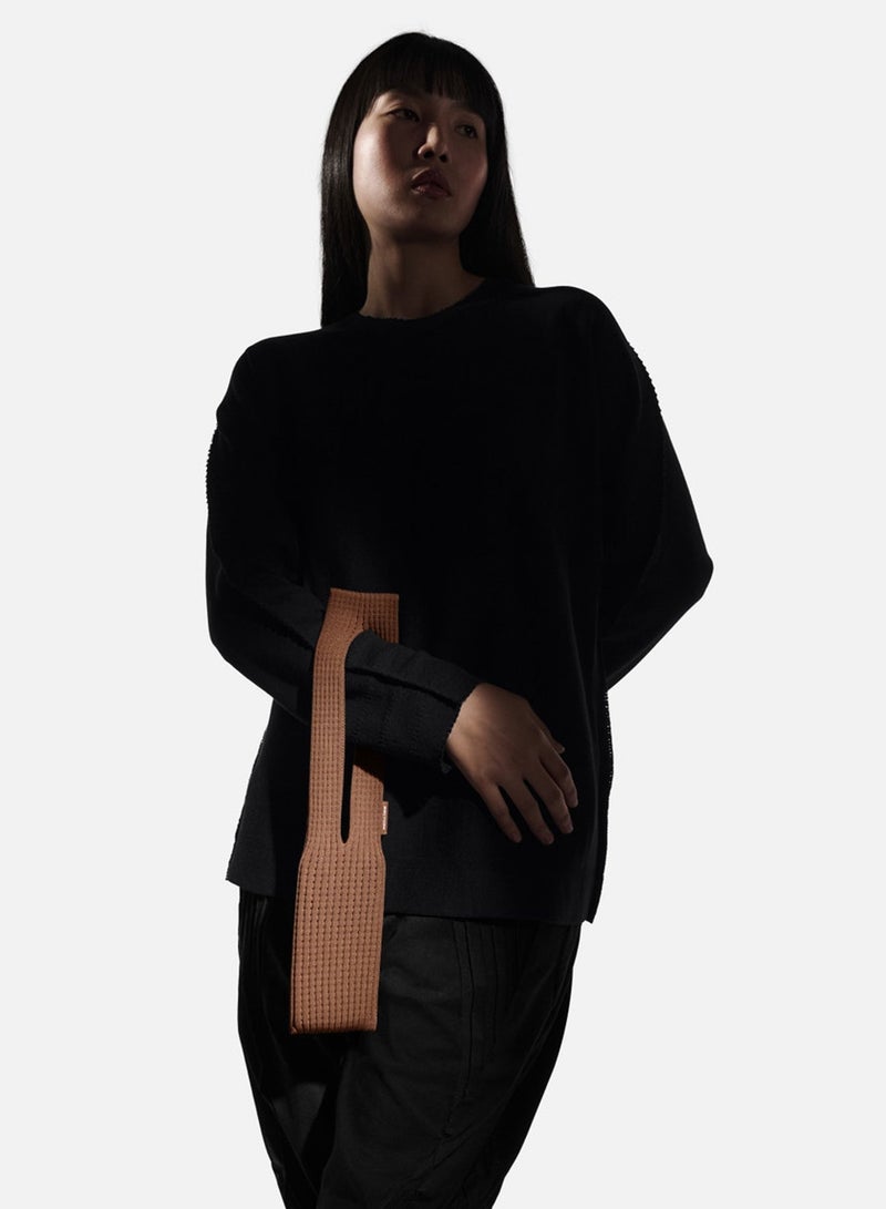 DAEVO 3D Knitting Pocket Phone Bag Minimalist Ribbed Knit Wristlet Purse, 40cm Multi-functional Portable Cell Phone Holder Sleeve Sleeve for iPhone Samsung - Image 5