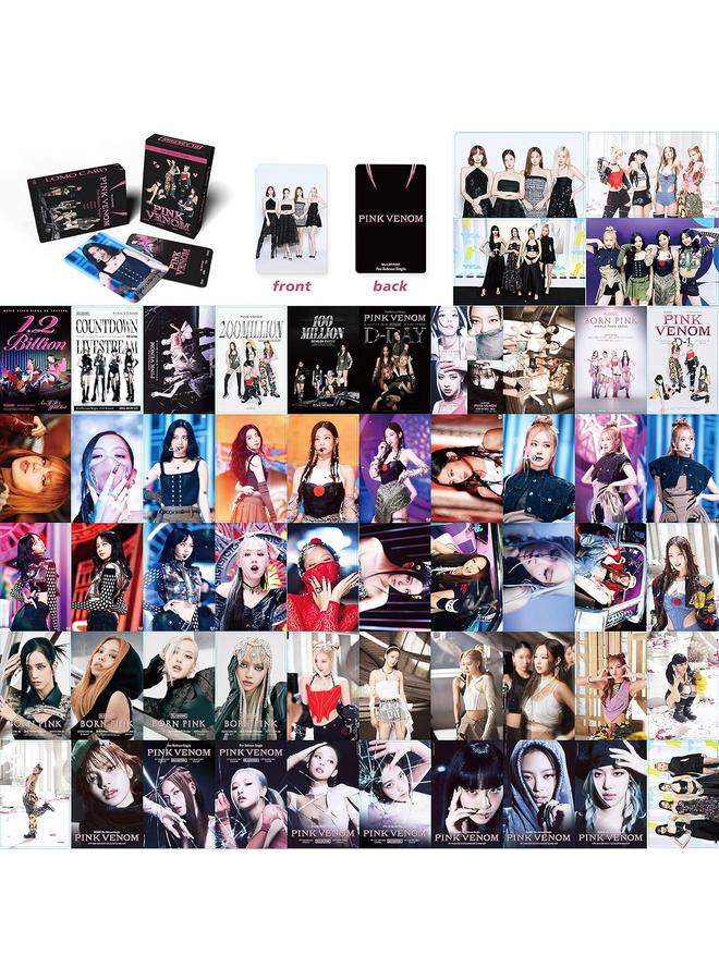 الأزرق جي دبليو صندوق هدايا وردي أسود BornPink - بطاقات فوتوغرافية للبضائع KPOP هدايا سلسلة مفاتيح الحبل للمراوح الوامضة - Image 2