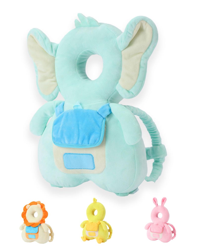 JunNeng حقيبة ظهر واقية لرأس الأطفال من JunNeng مع صرير، وسادة حماية رأس للأطفال، بطة صفراء - Image 1