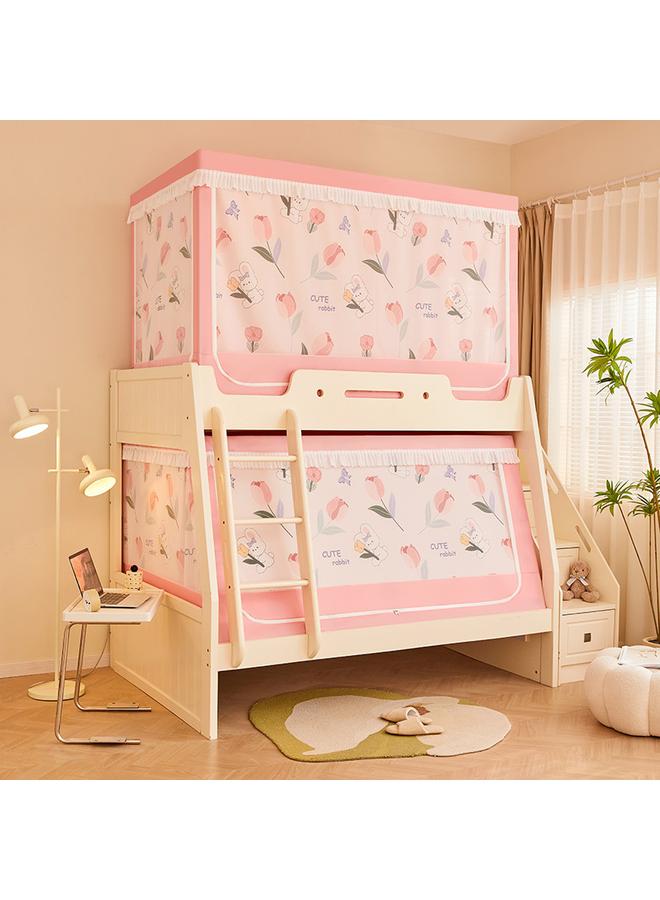 Bluejw Shading Curtain Upper And Lower Bunk Bed Mosquito Net Student Dormitory Single Encrypted Mosquito Net Three-door Paint Zipper Square Net - Image 1