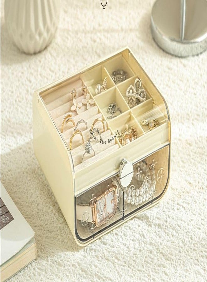 Azelf Elegant Portable Jewelry Storage Box – Travel-Friendly Organizer for Earrings, Necklaces & Rings Luxurious Look Modern Style - Image 1