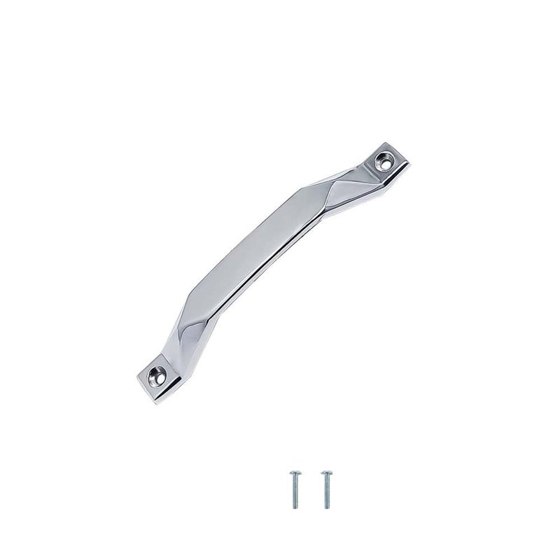 HYDERON ChromePlated Handle Sleek 128MM 6 inch CP Pull Handle for Cabinets Drawers Doors Modern Functional Design Model No R214 Pack of 2 - Image 4