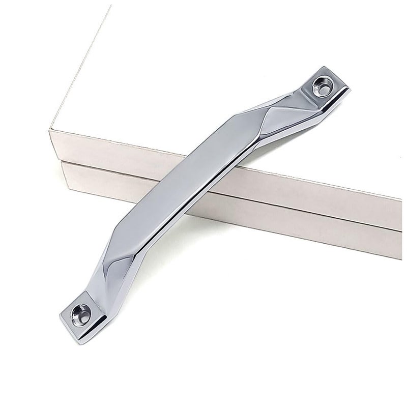 HYDERON ChromePlated Handle Sleek 128MM 6 inch CP Pull Handle for Cabinets Drawers Doors Modern Functional Design Model No R214 Pack of 2 - Image 3
