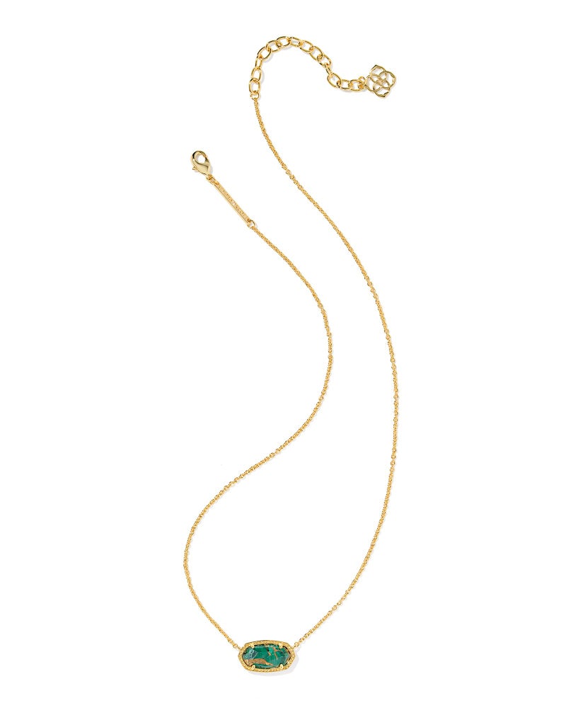 Kendra Scott Elisa Pendant Necklace in Bronze Veined Green Malachite, 14k Gold-Plated Brass, Fashion Jewelry for Women - Image 2