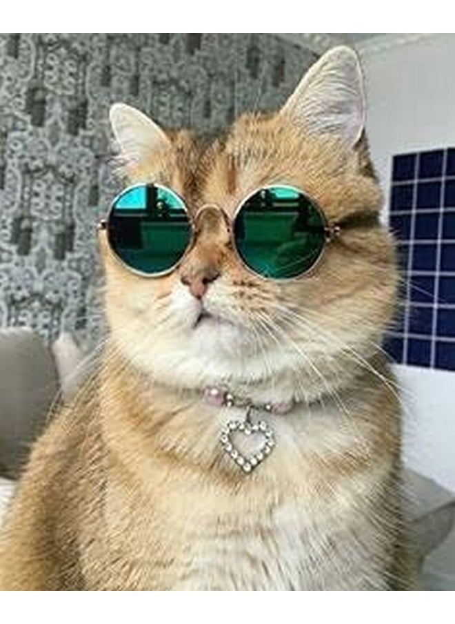 Generic - Pet Sunglasses Classic Retro Round Shape Reflection Eye Wear Uv Protection Stylish Goggles Sunglasses For Cat And Dogs - Multicolor (Pack Of 1) - Image 1