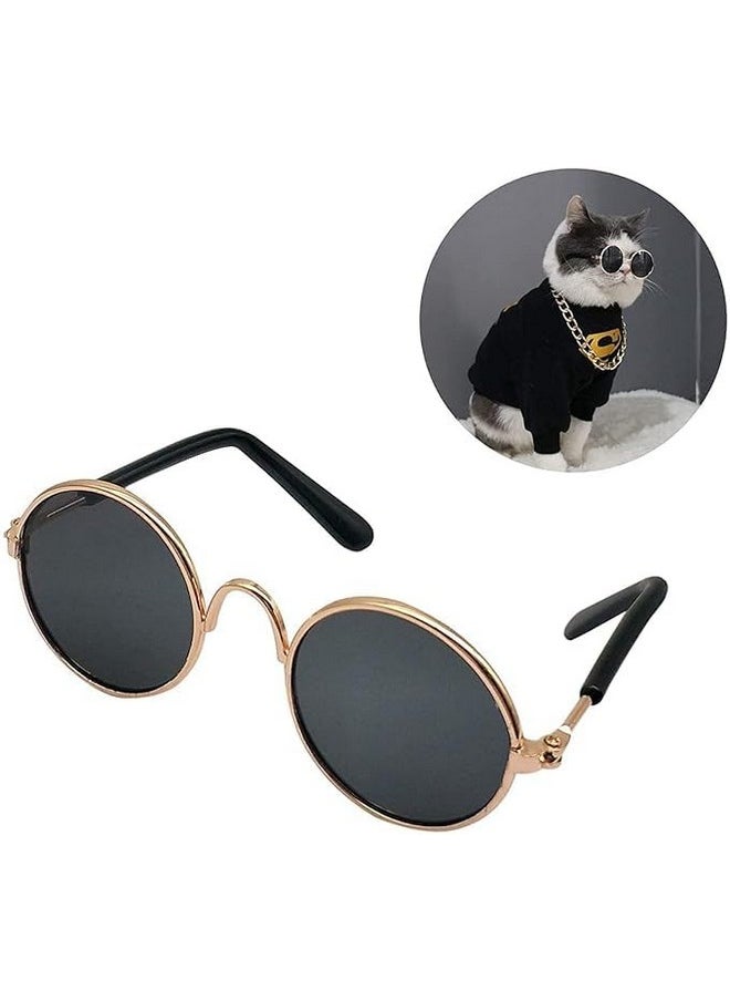 Generic - Pet Sunglasses Classic Retro Round Shape Reflection Eye Wear Uv Protection Stylish Goggles Sunglasses For Cat And Dogs - Multicolor (Pack Of 1) - Image 1
