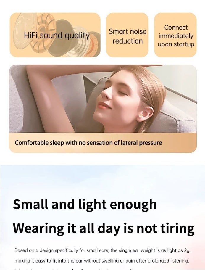 سماعات أذن لاسلكية، سماعات بلوتوث داخل الأذن، سماعة رأس رياضية للهاتف، صوت ستيريو عالي الدقة، خاصية إلغاء الضوضاء النشطة، شحن USB-C - Image 3