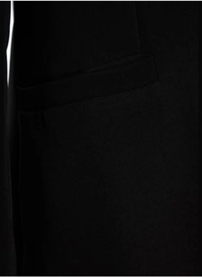 trendyol Black Leopard Lining Detailed Blazer Woven Jacket TBBSS22CE0195
